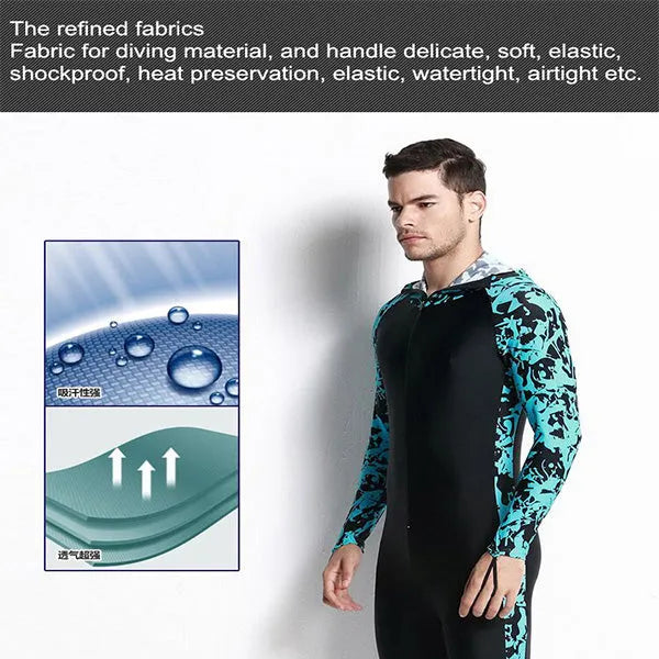 SBART Women Men Diving Wetsuit Long Sleeve Spearfishing Surfing Diving Wetsuit