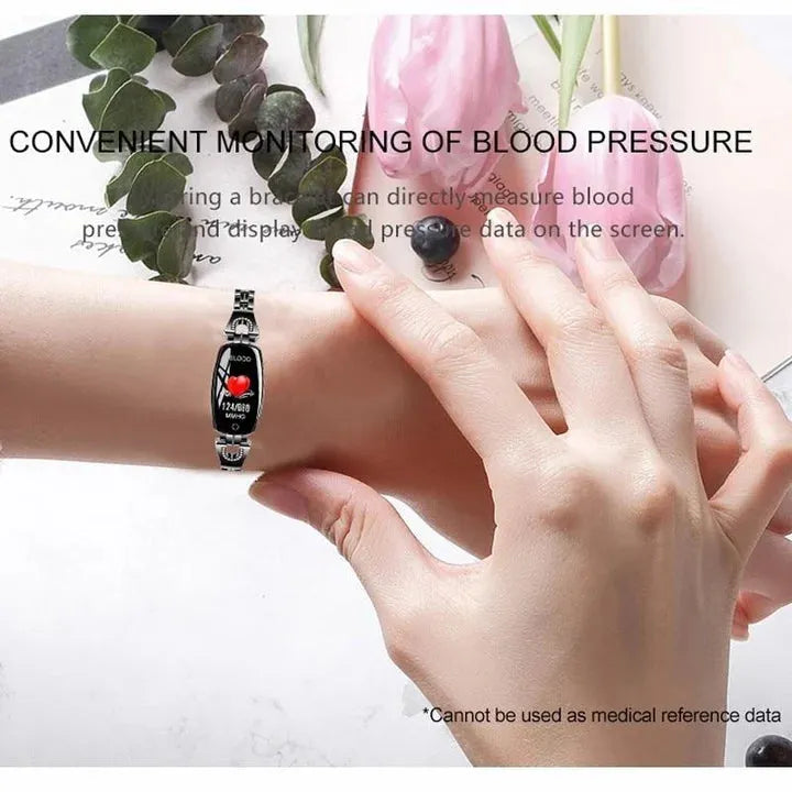 Waterproof Smart Fitness Bracelet Watch w/ HR & BP Monitor For Women