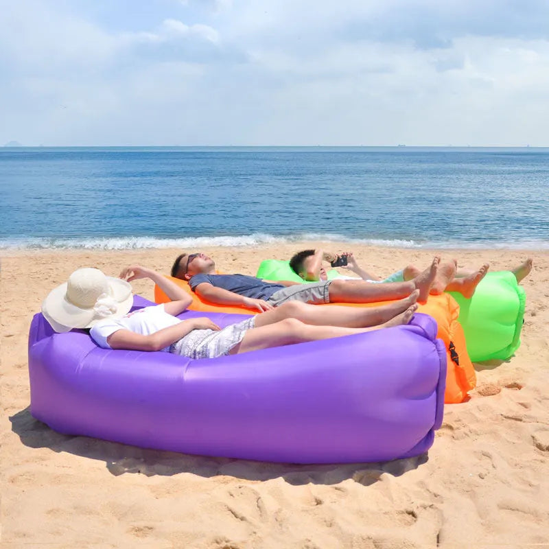Inflatable Recliner Air Sofa Light Beach Sleeping Camping Bag