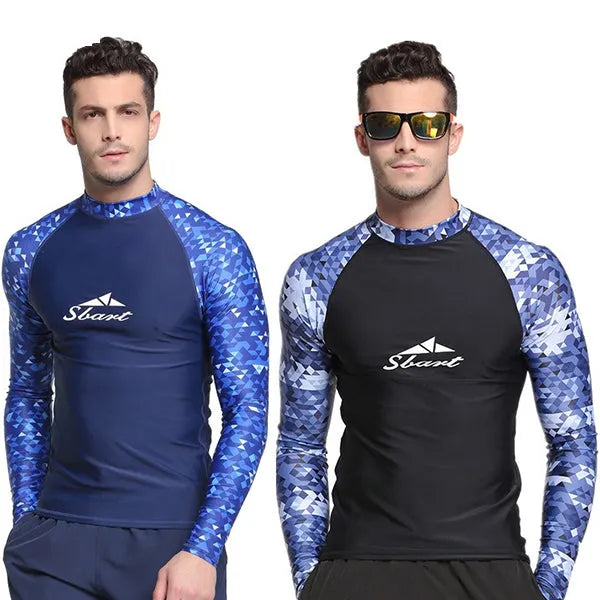 SBART Mens Top Wetsuits Lycra Quick Drying Swim Surf Dive Swimsuit
