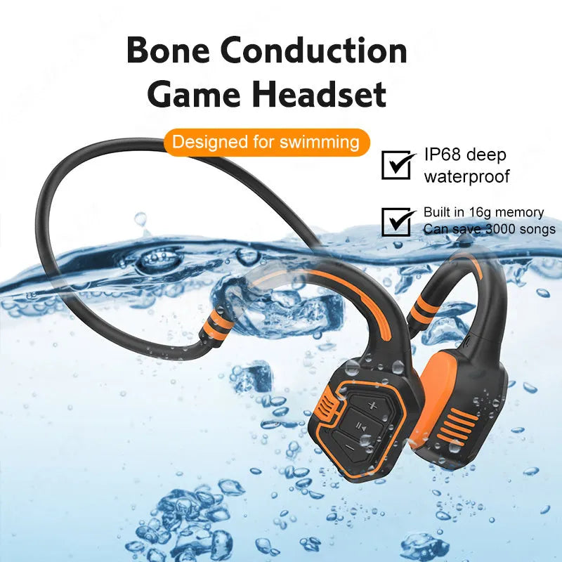 Under Water Bone Conduction Swimming Smart Headphone