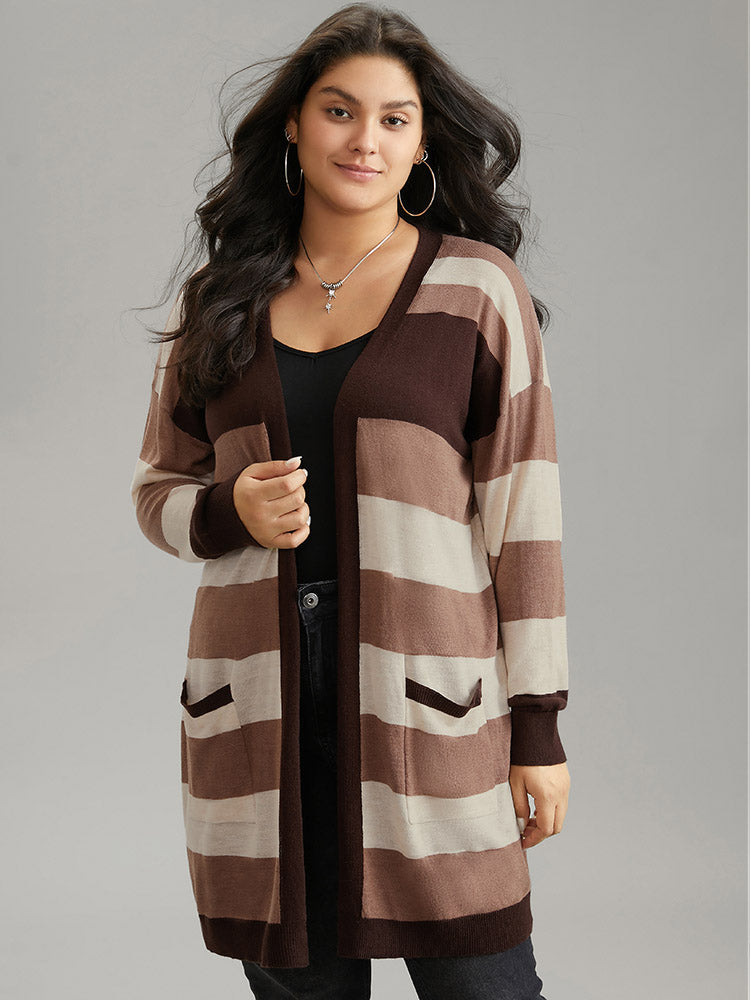 Supersoft Essentials Colorblock Contrast Pocket Cardigan