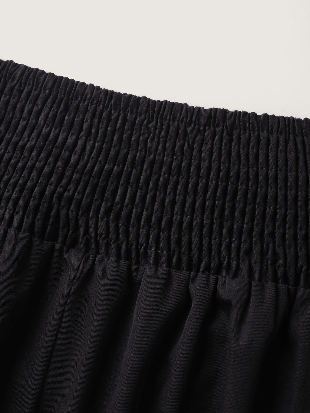 Wide Cinched-Waist Solid Midi Skirt