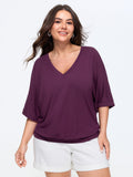 Supersoft Stretchy V-Neck Plain T-Shirt