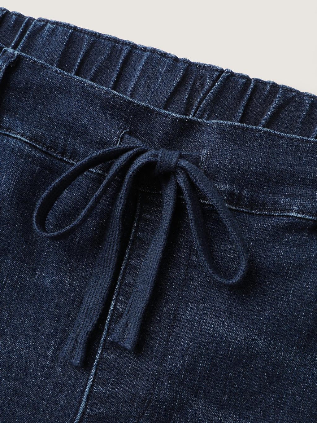 Pull-On High-Rise Straight-Leg Cropped Jeans