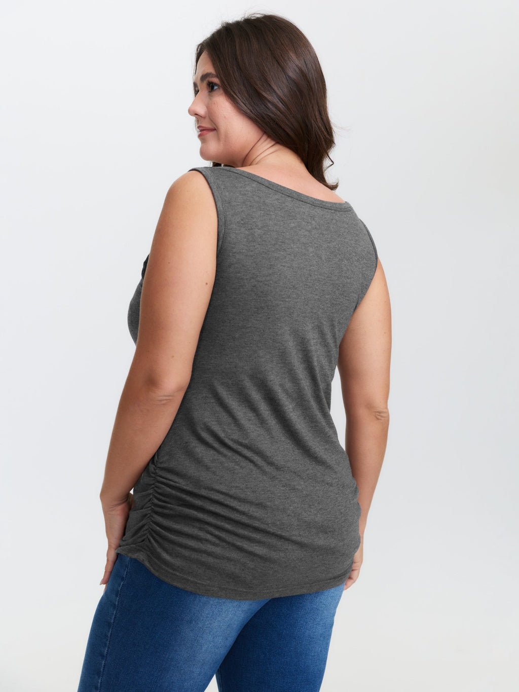 Supportive Bra Pleated Fitted Tank Top