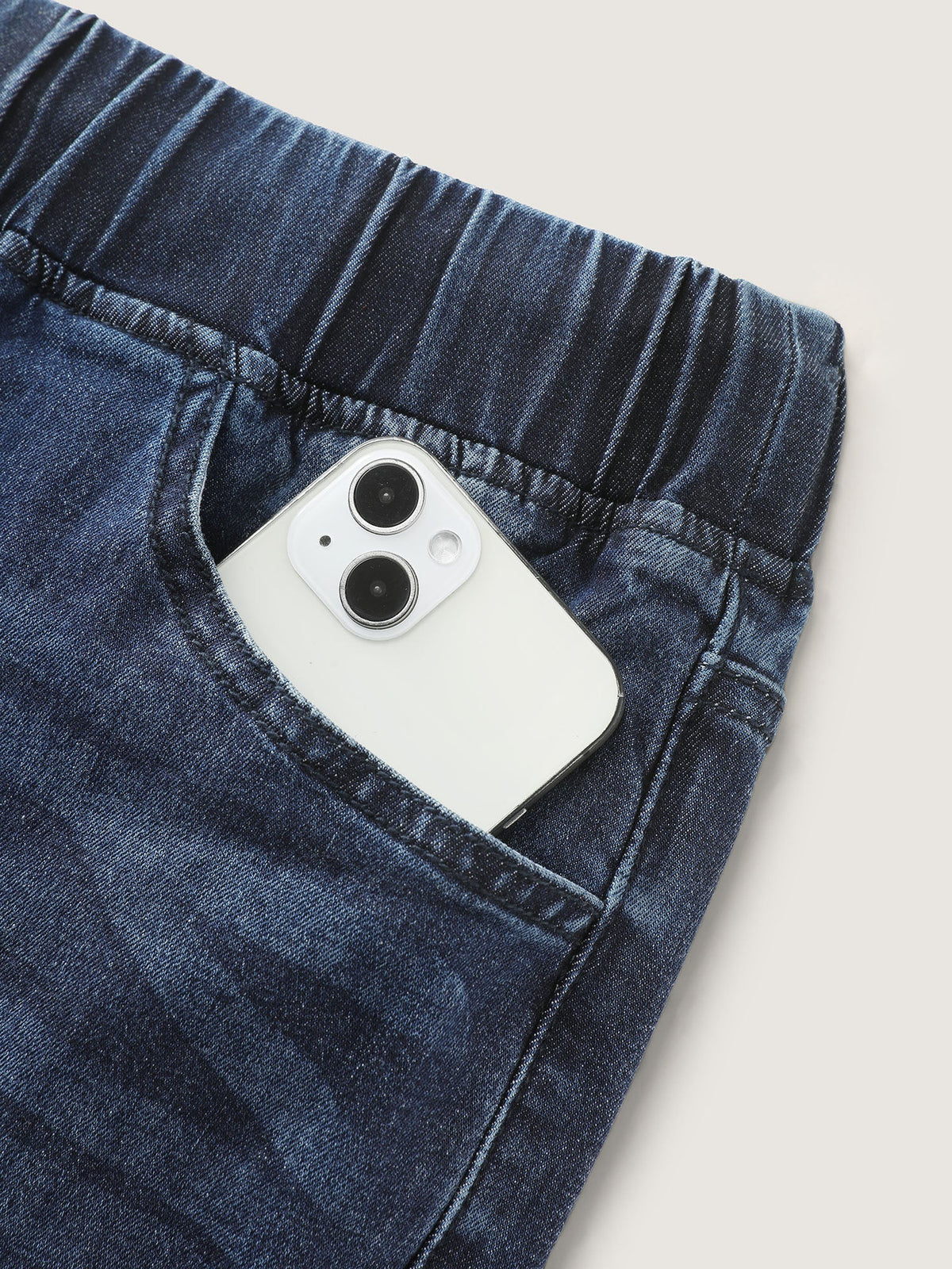 Easy Pull-On Stretchy Wide-Leg Jeans