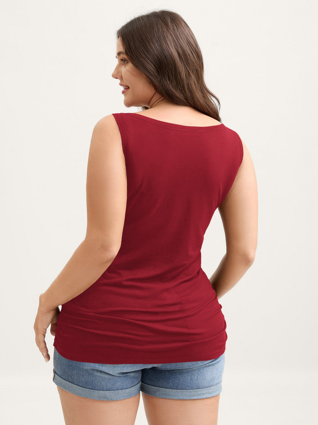 Supportive Bra Pleated Fitted Tank Top