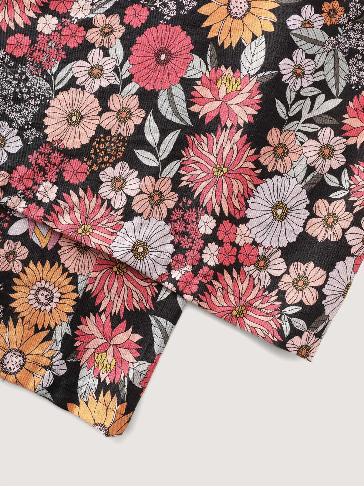 Supersoft Bright Floral Print Wide-Leg Pants