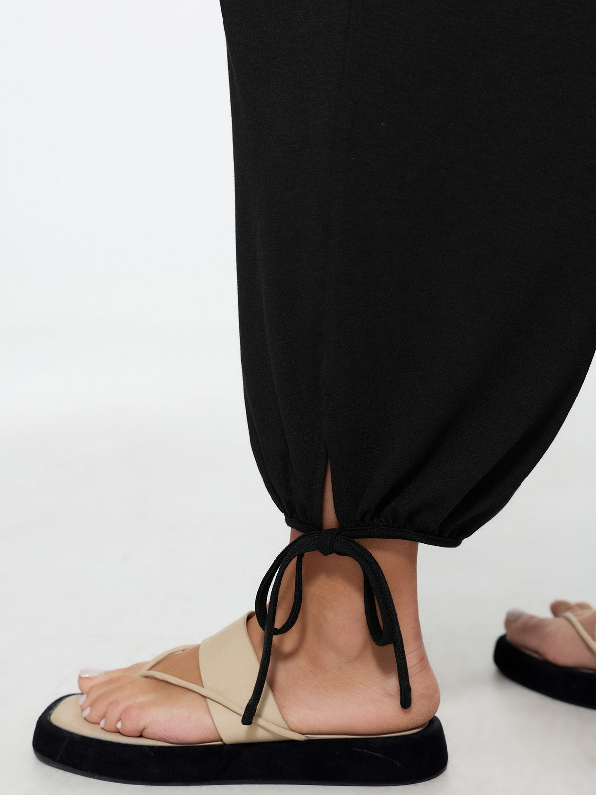Supersoft Stretchy Side Drawstring Cropped Pants
