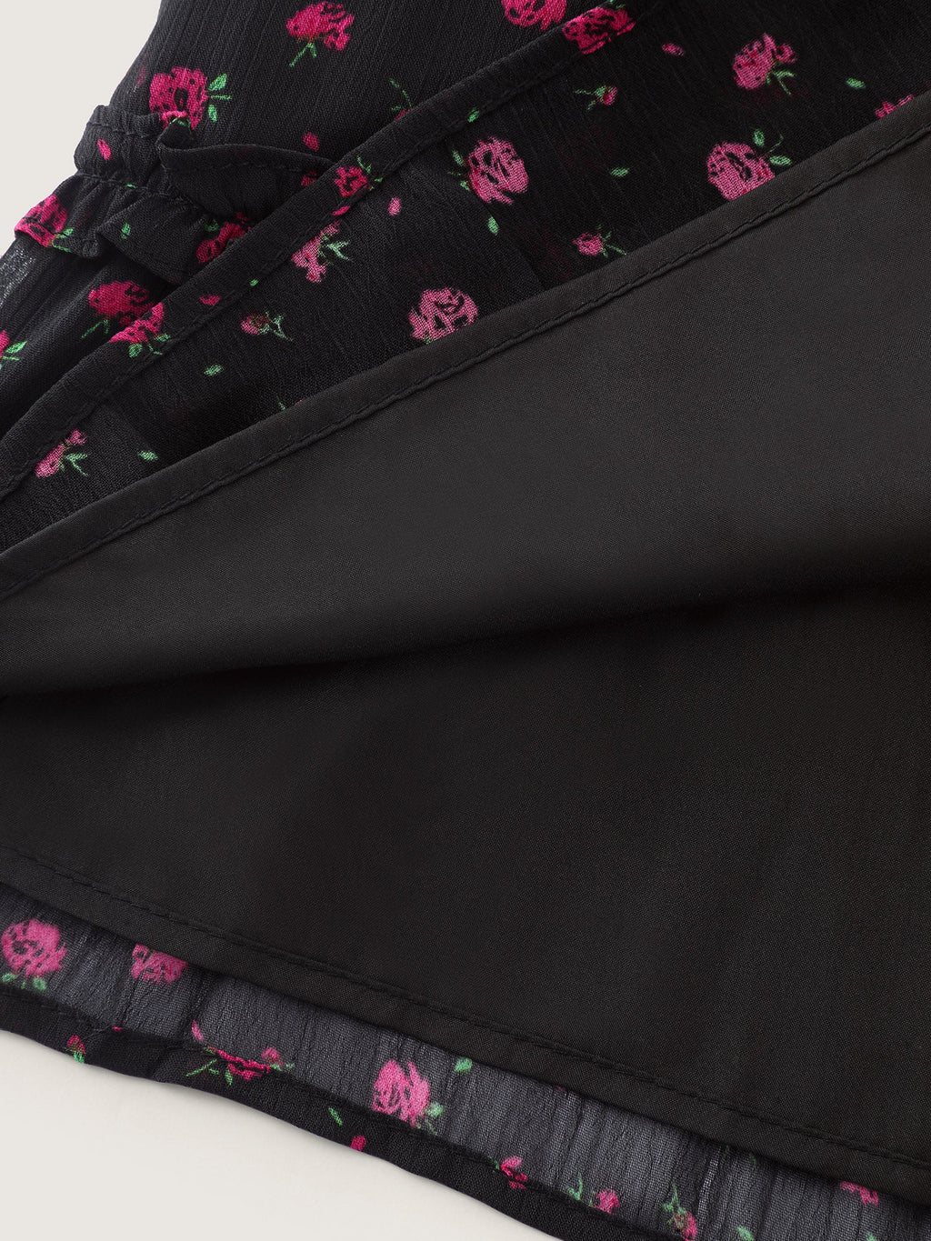 Floral Print Toothpick Pleat Blouse