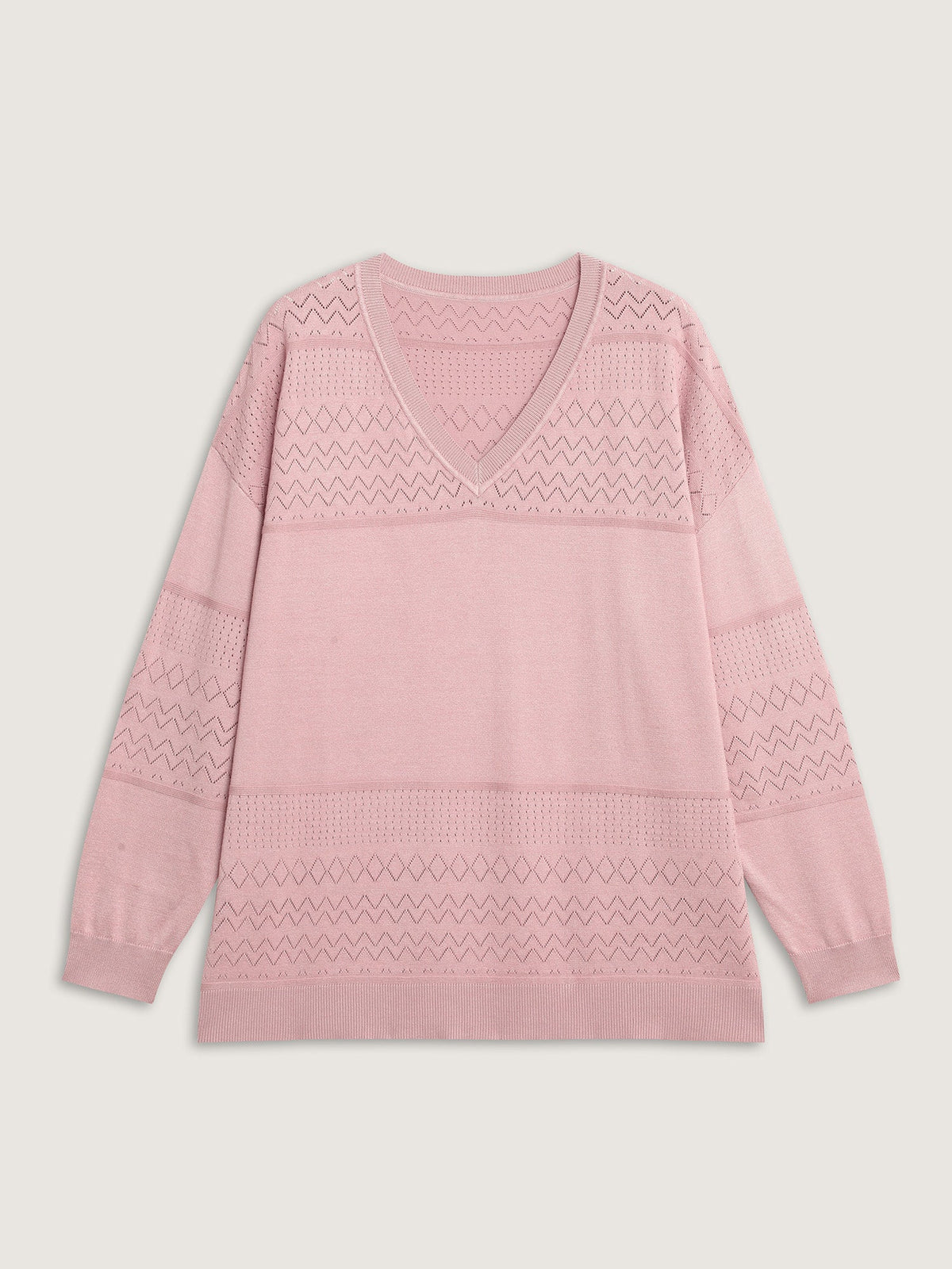 Supersoft Textured Eyelet Trim Pullover