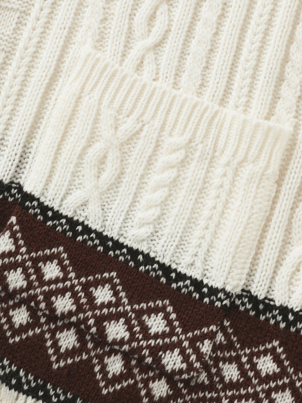 Cable Knit Pockets Collared Cardigan