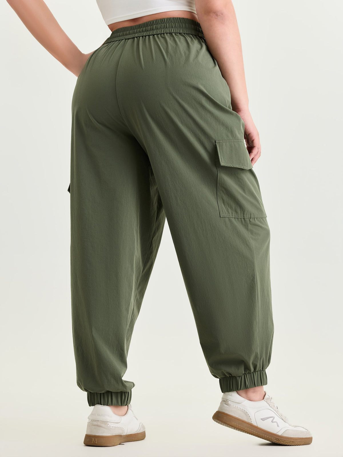 Elastic Waist Pocket Cargo Sweatpants