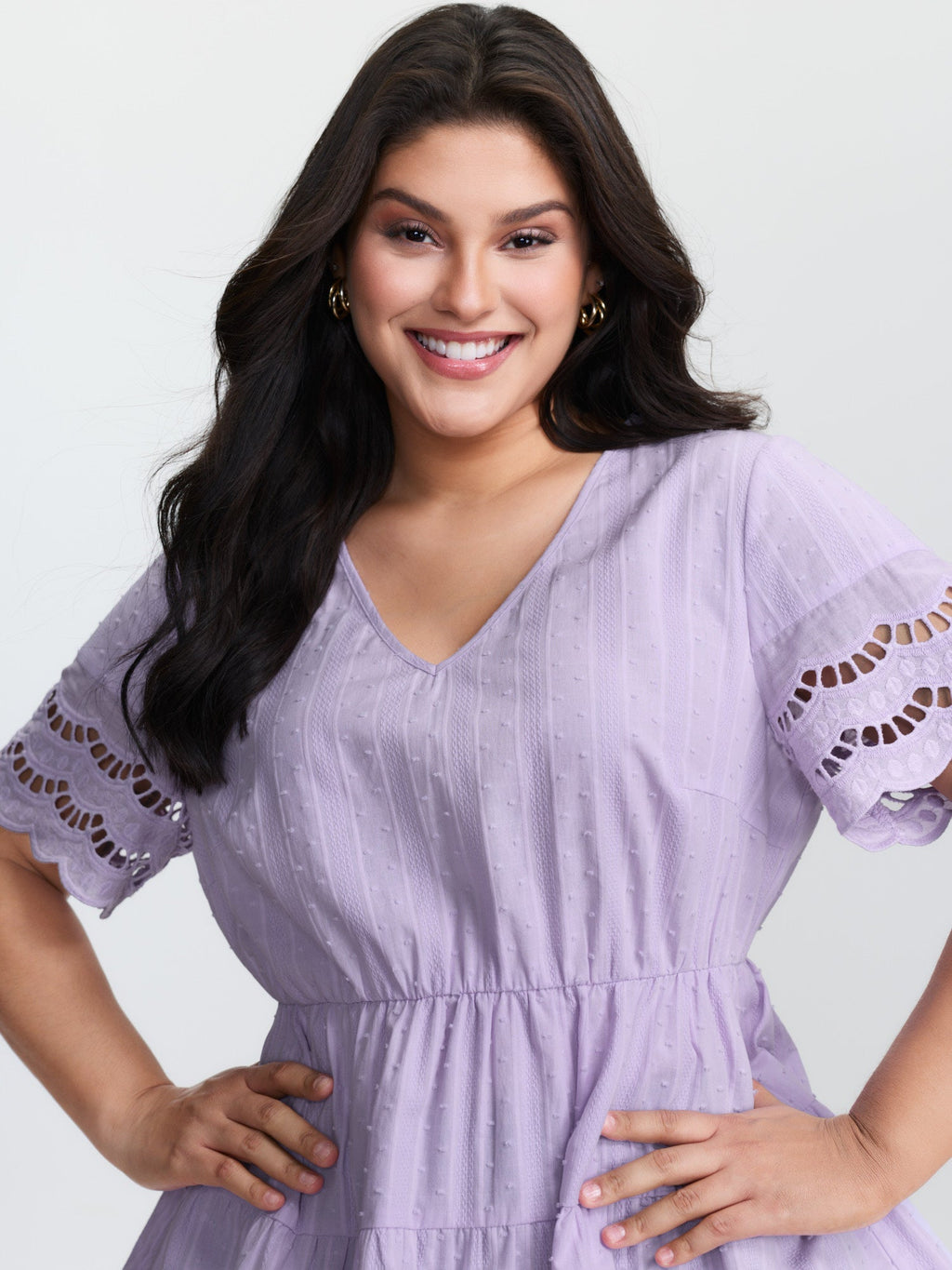 Cotton Textured Tiered Blouse