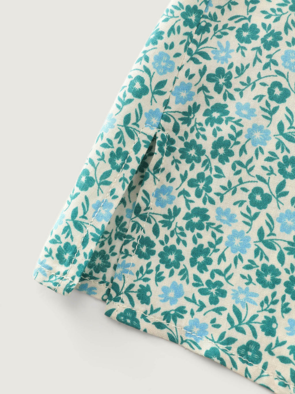 Floral Print Square Neckline Blouse