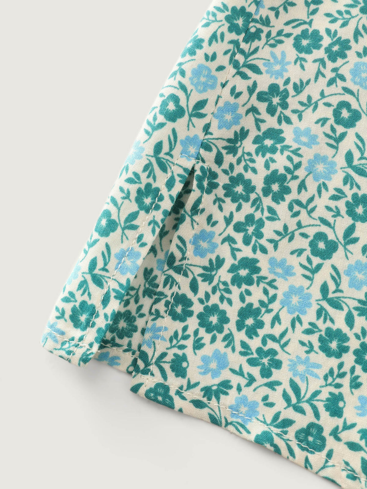 Floral Print Square Neckline Blouse