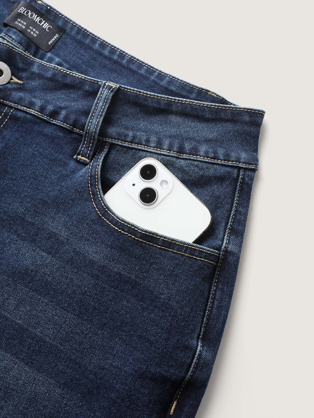 Pull-On High Waist Wide-Leg Jeans