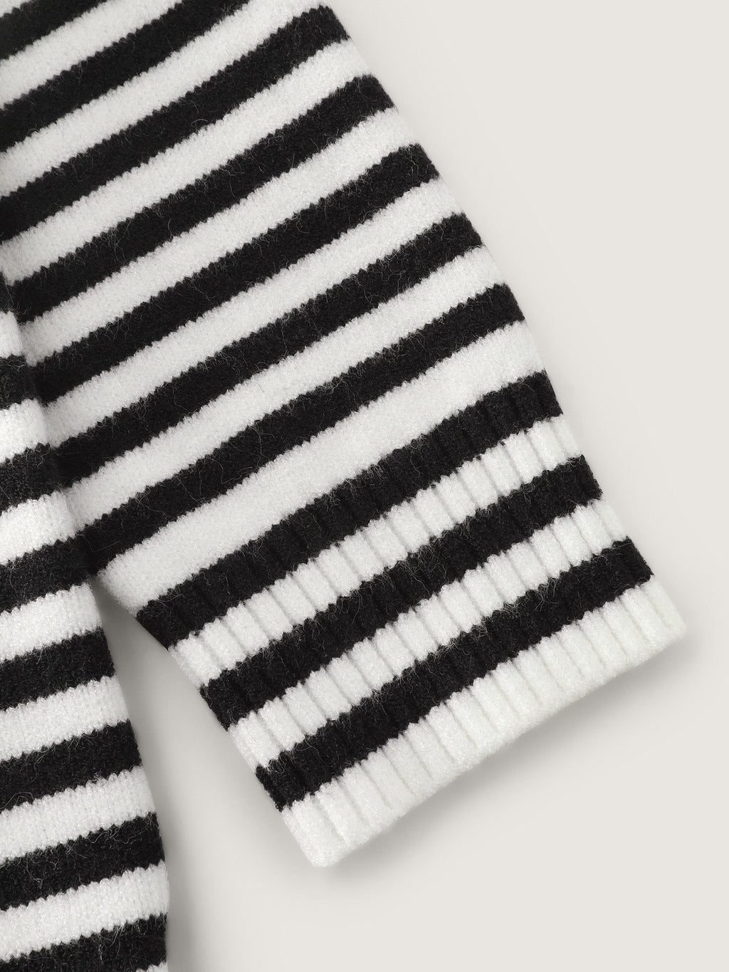 Supersoft Polo Collar Striped Colorblock Pullover