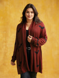 Supersoft Essentials Halloween Bat Pattern Lapel Collar Cardigan