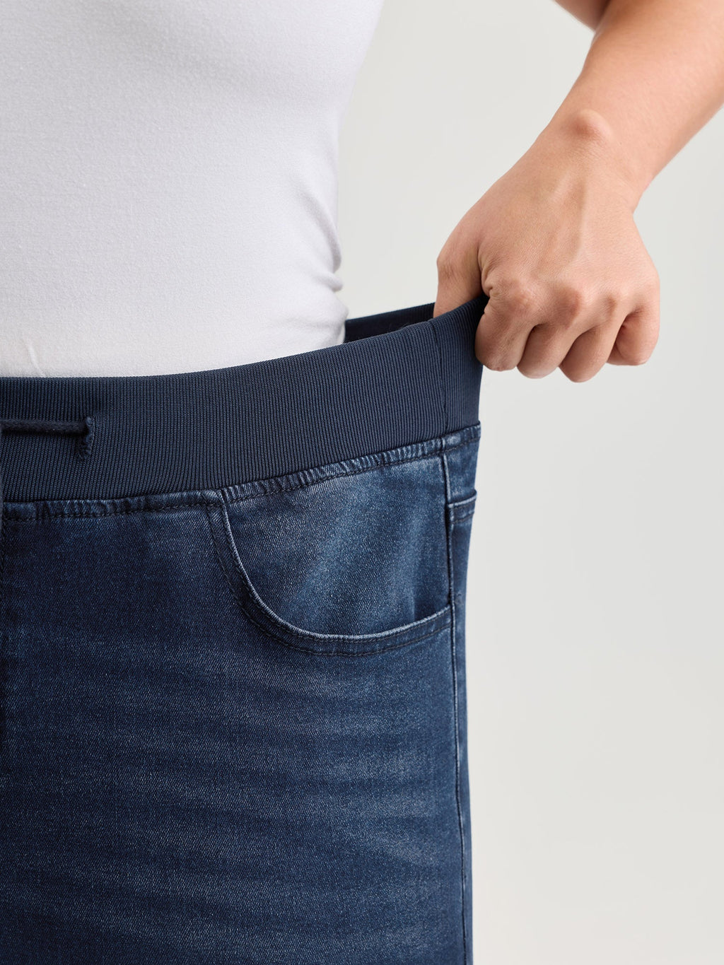 Stretchy Drawstring Waist Bootcut Pants