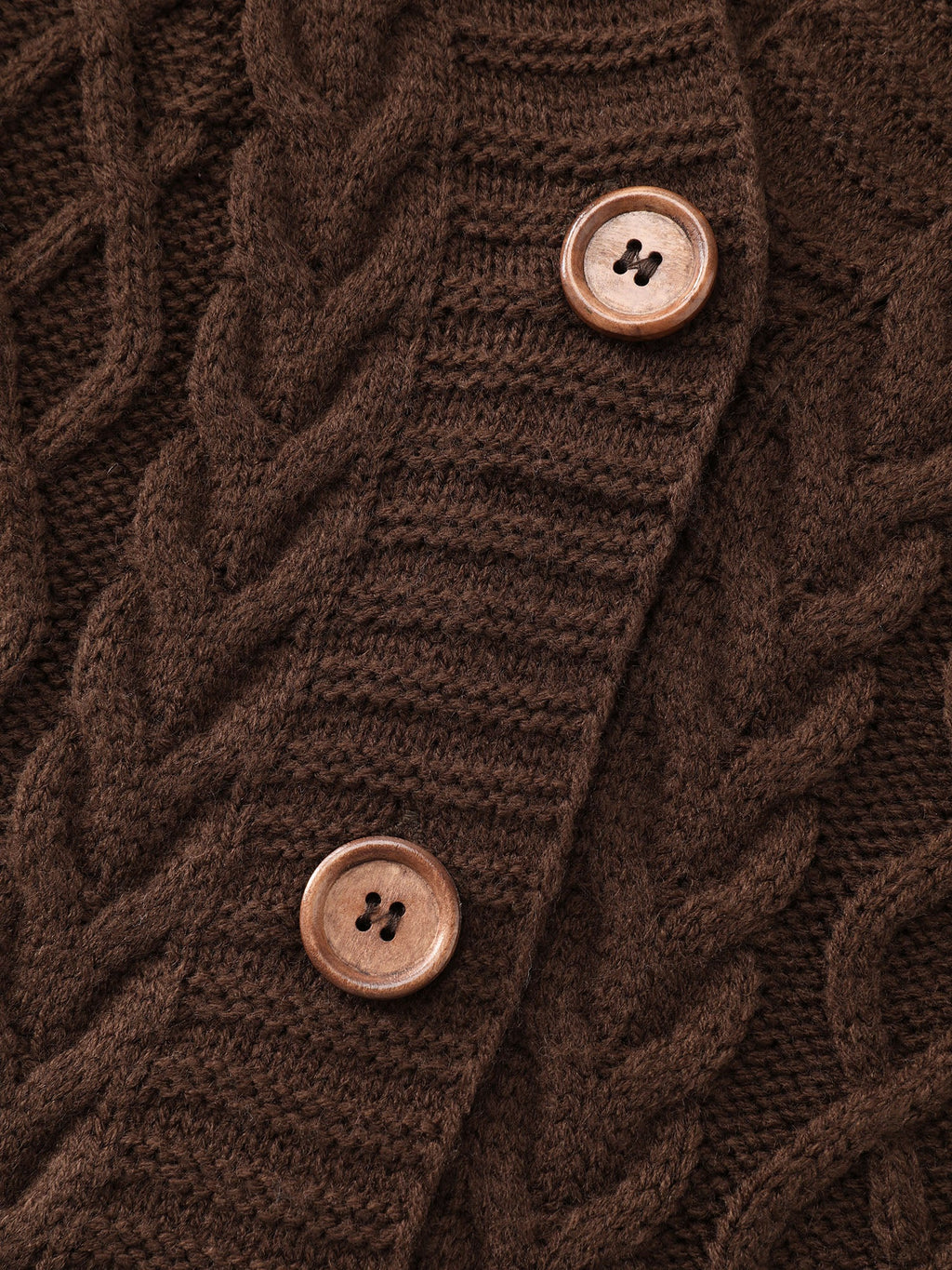 Cableknit Textured Button Pocket Knit Cardigan