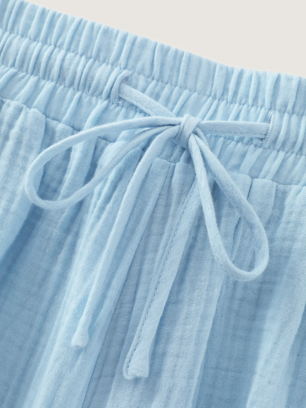 Shirred Waistband Drawstring Jogger Pants