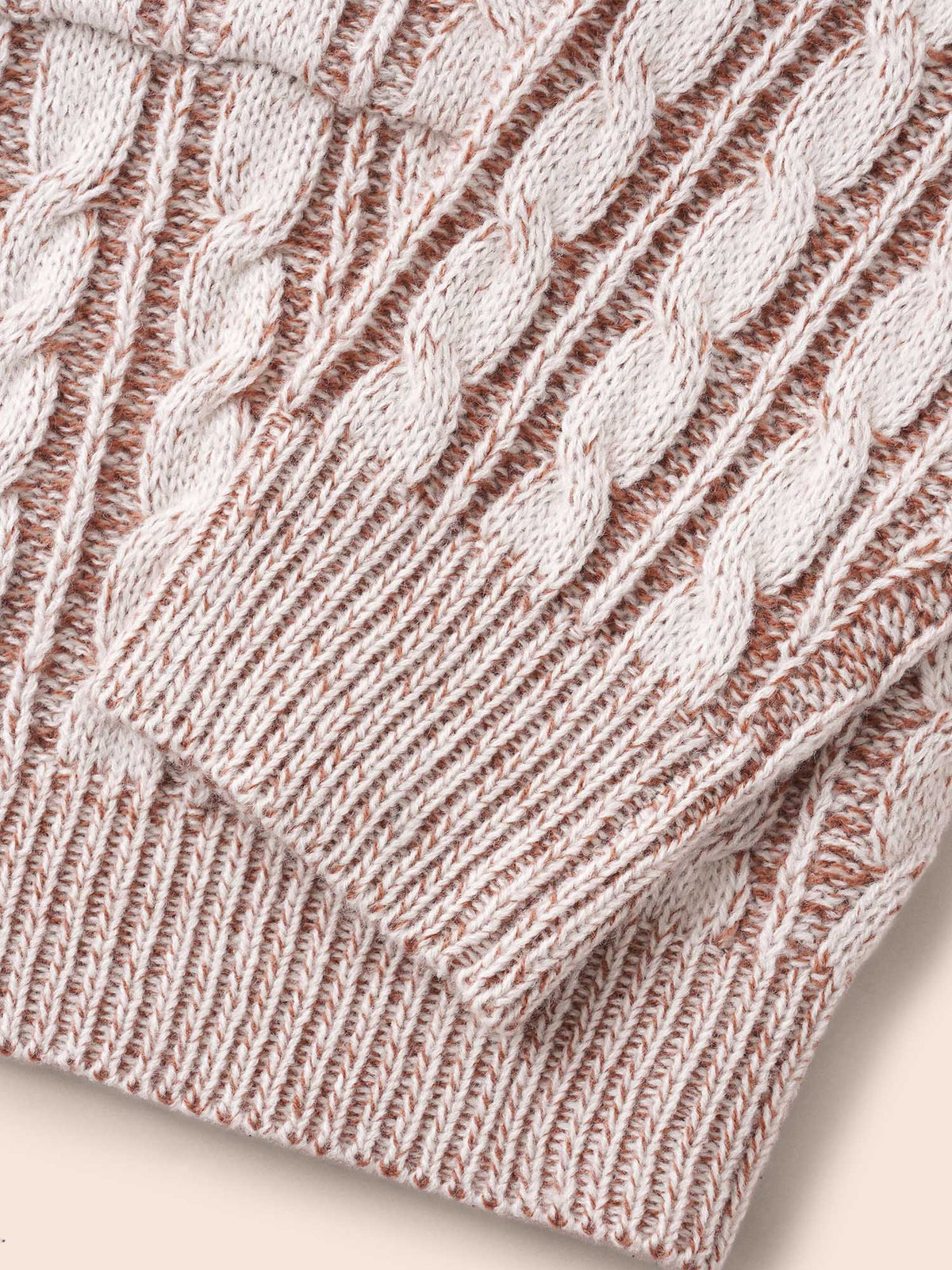Texture Cable Knit Patch Pocket Cardigan