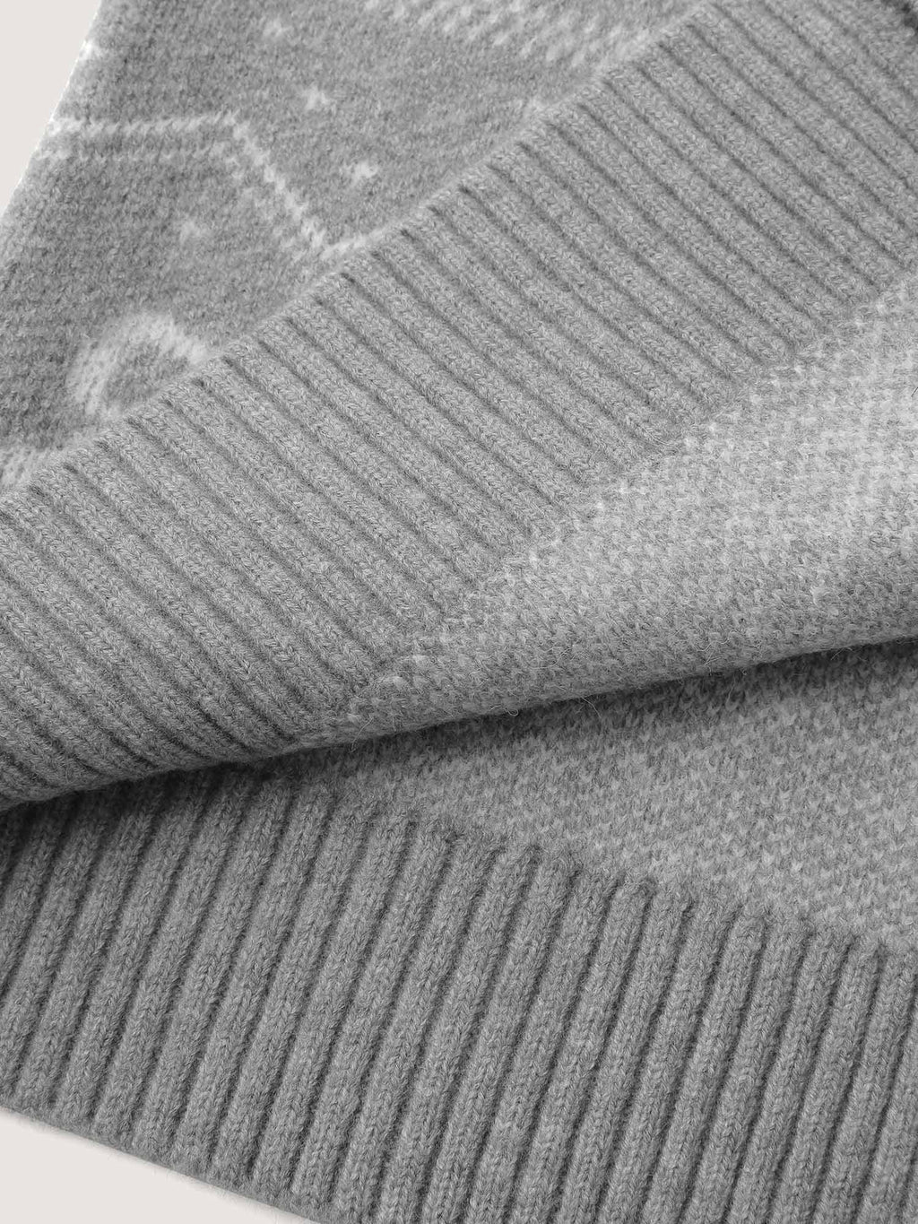 Supersoft Holiday Bells Jacquard Button Knit Cardigan