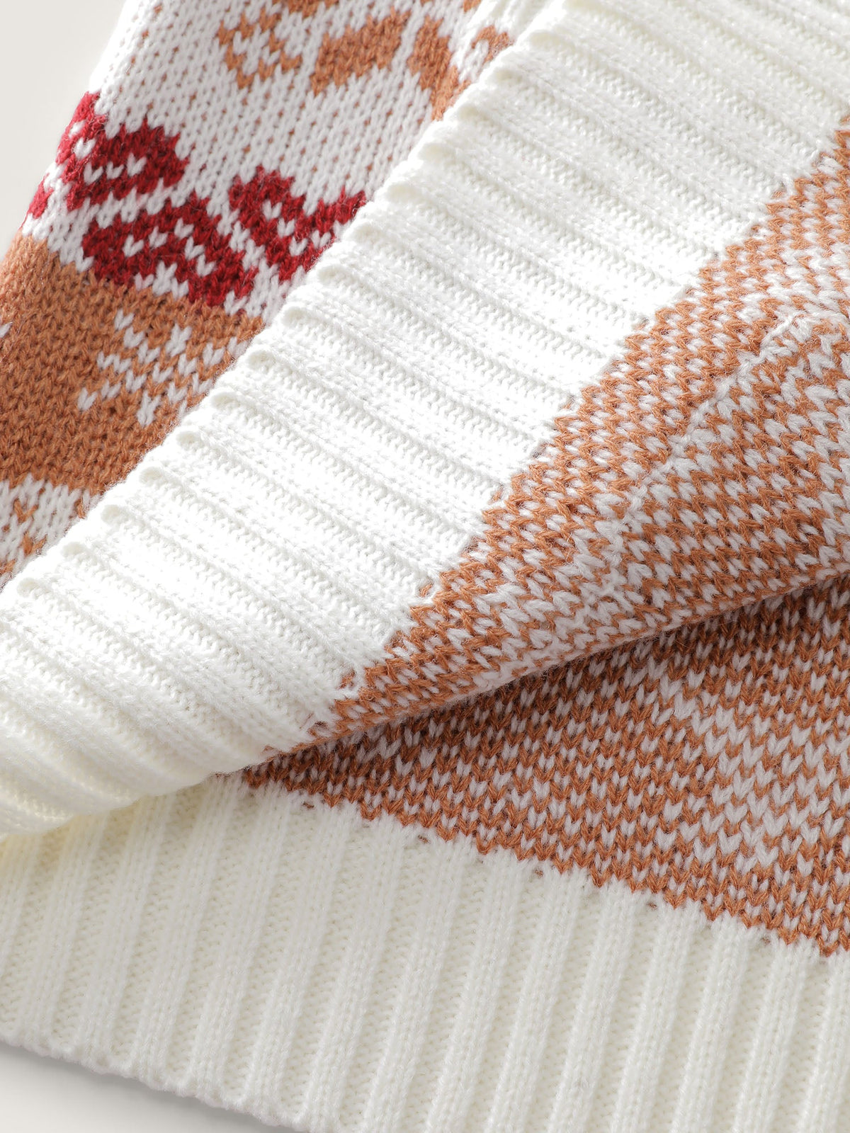 Holiday Pattern Jacquard Shawl Collar Cardigan