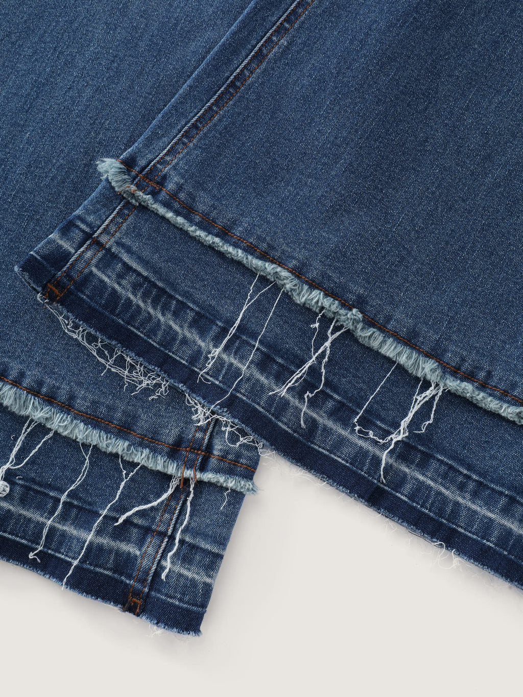 Stretchy Layered Hem High-Rise Flared Jeans