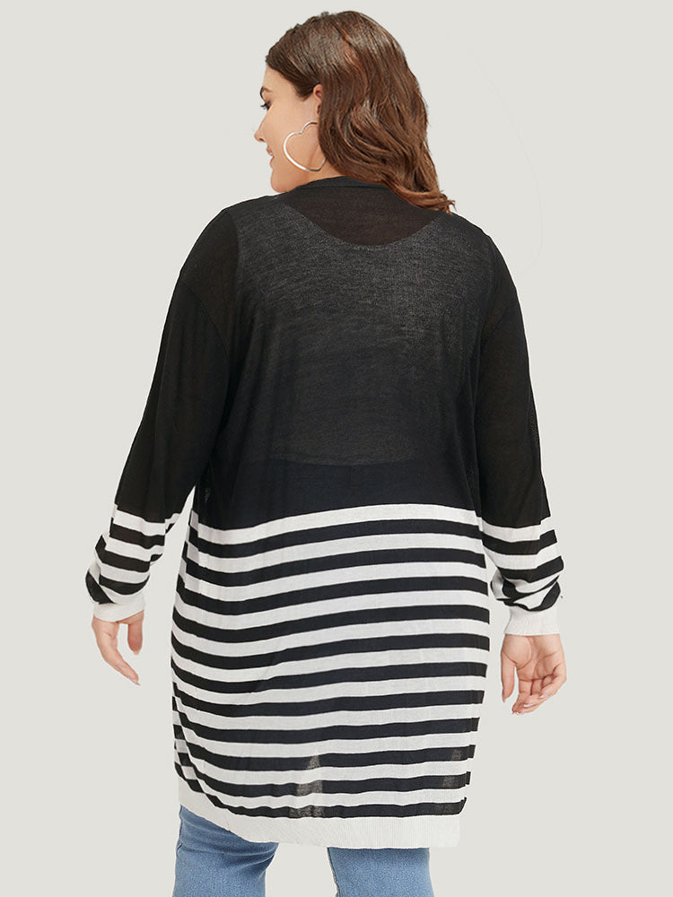 Supersoft Essentials Striped Open Front Cardigan