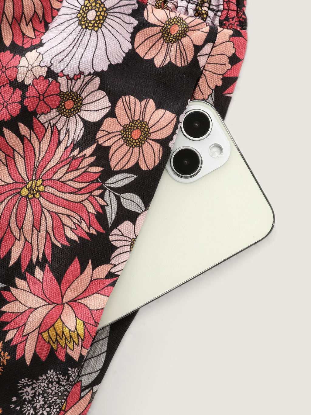 Supersoft Bright Floral Print Wide-Leg Pants