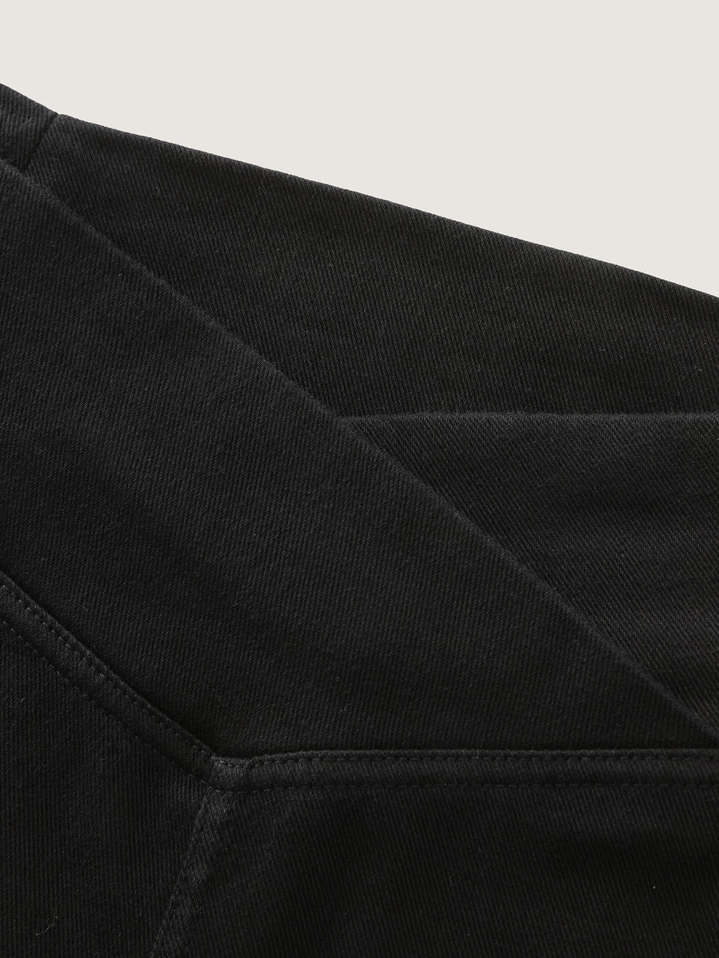 Stretchy Skinny-Fit Overlap Waist Knit Jeans