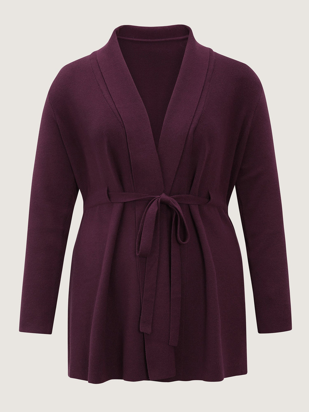 Supersoft Shawl Collar Belted Knit Cardigan