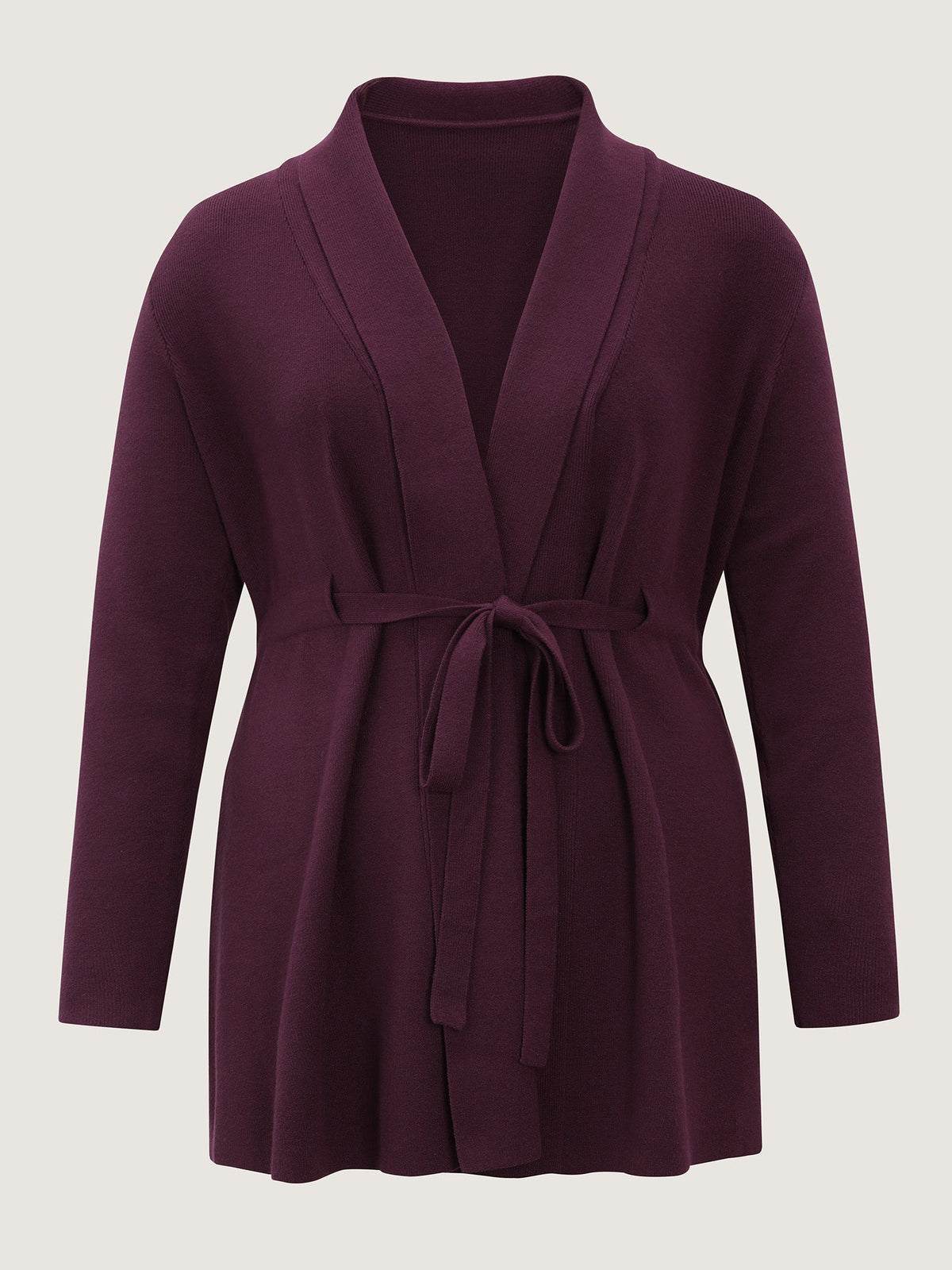 Supersoft Shawl Collar Belted Knit Cardigan
