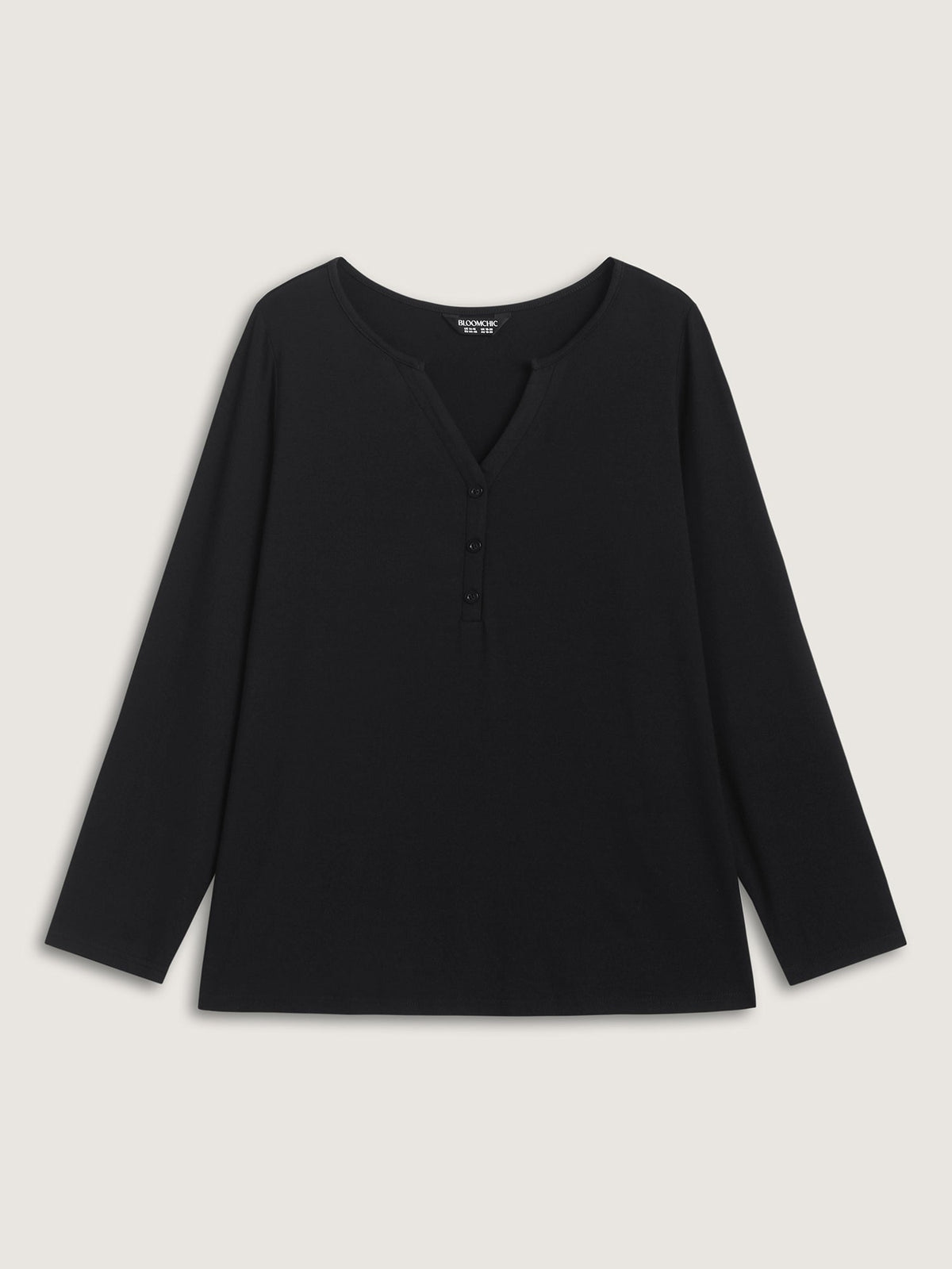 Supersoft Button Placket Solid T-Shirt