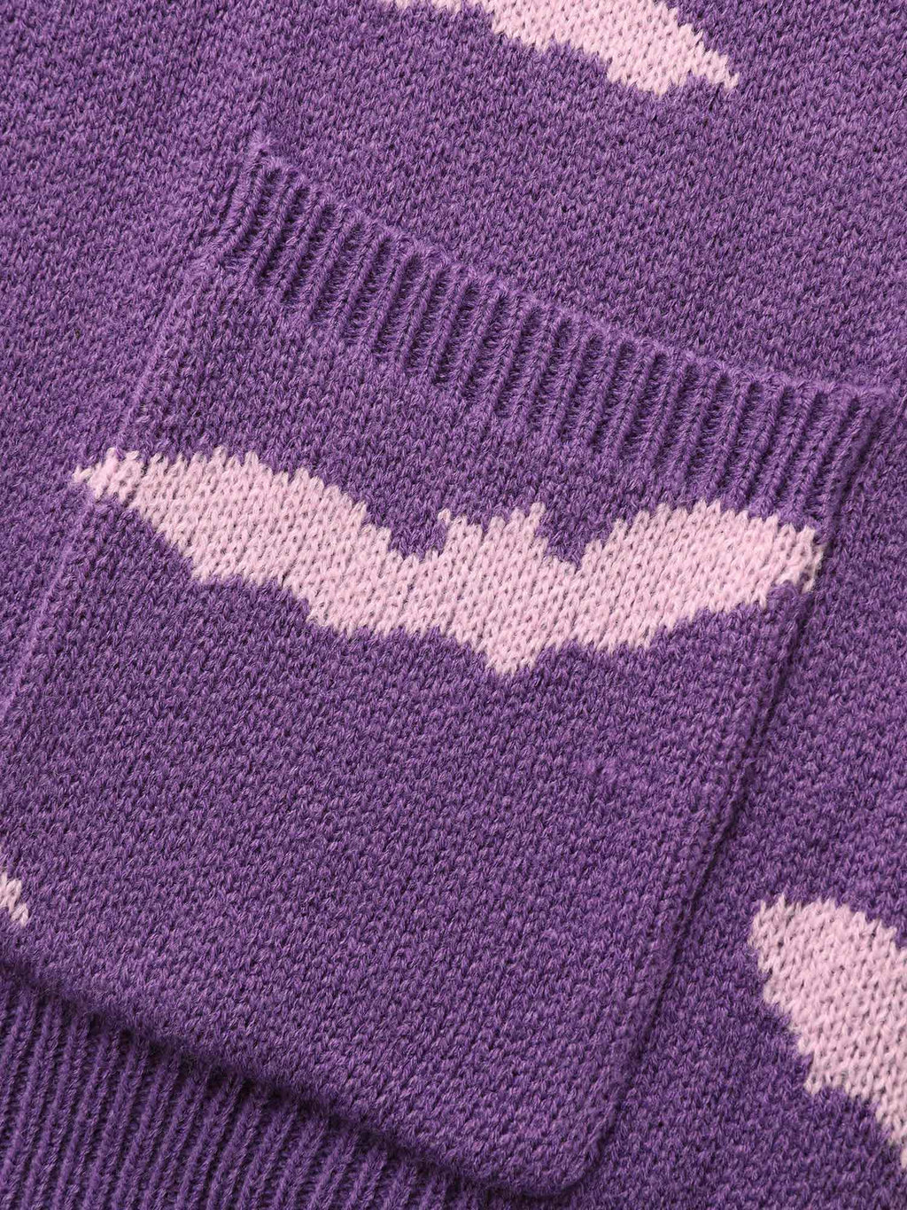 Haunted Bats Printed Jacquard Cardigan - For Halloween