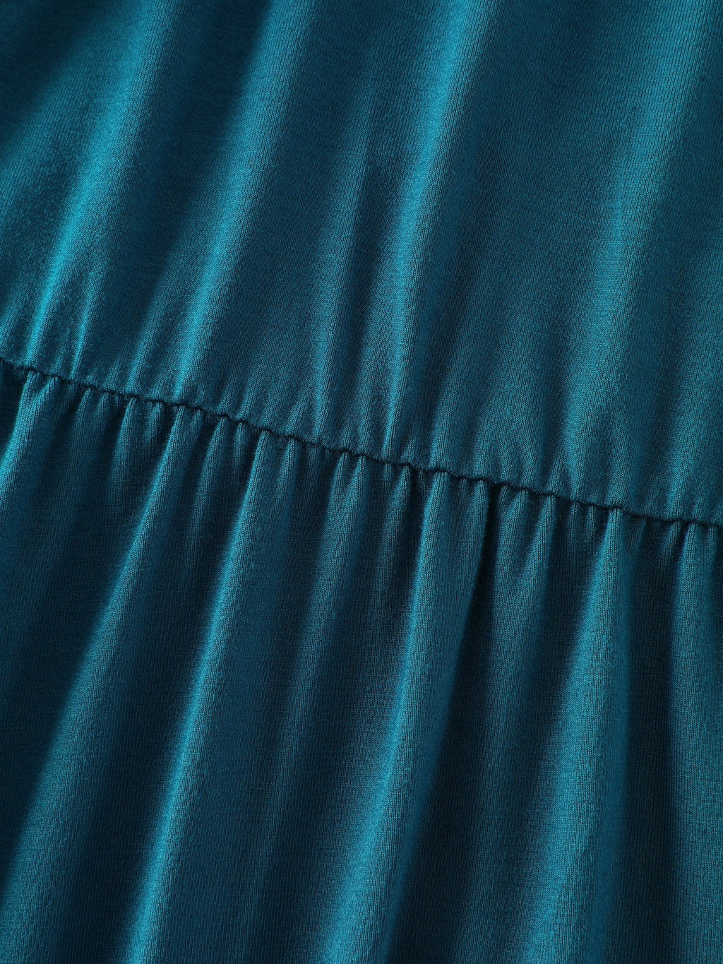 Stretchy Ruffled Edge Plain Knit Top