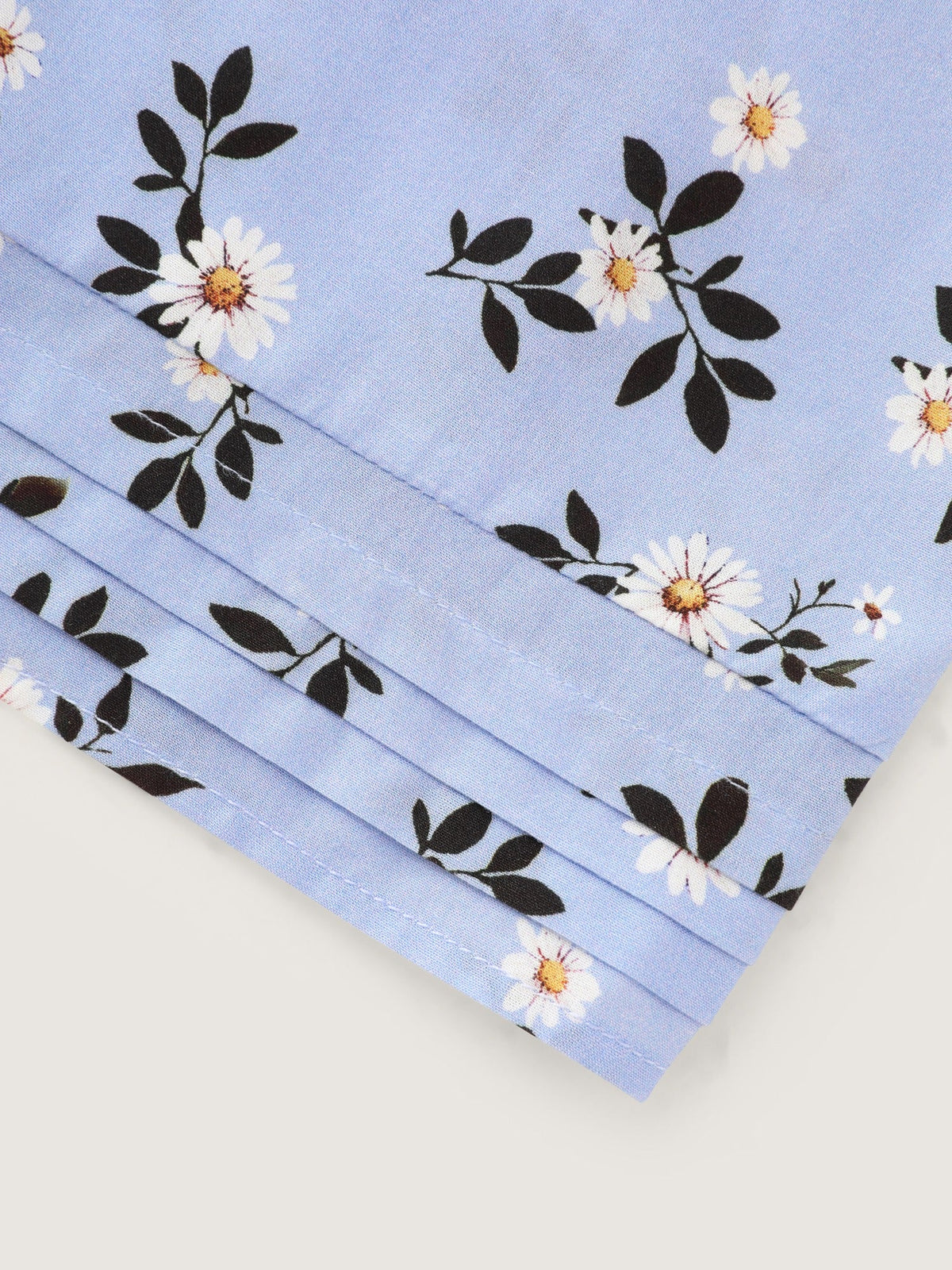 Floral Print Toothpick Pleat Blouse
