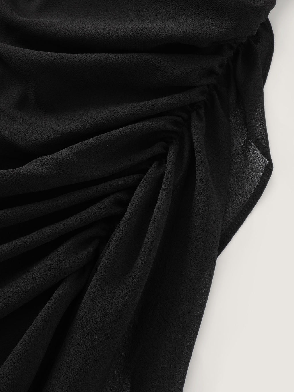 Mesh Ruffle Side Drawstring Bodycon Midi Dress