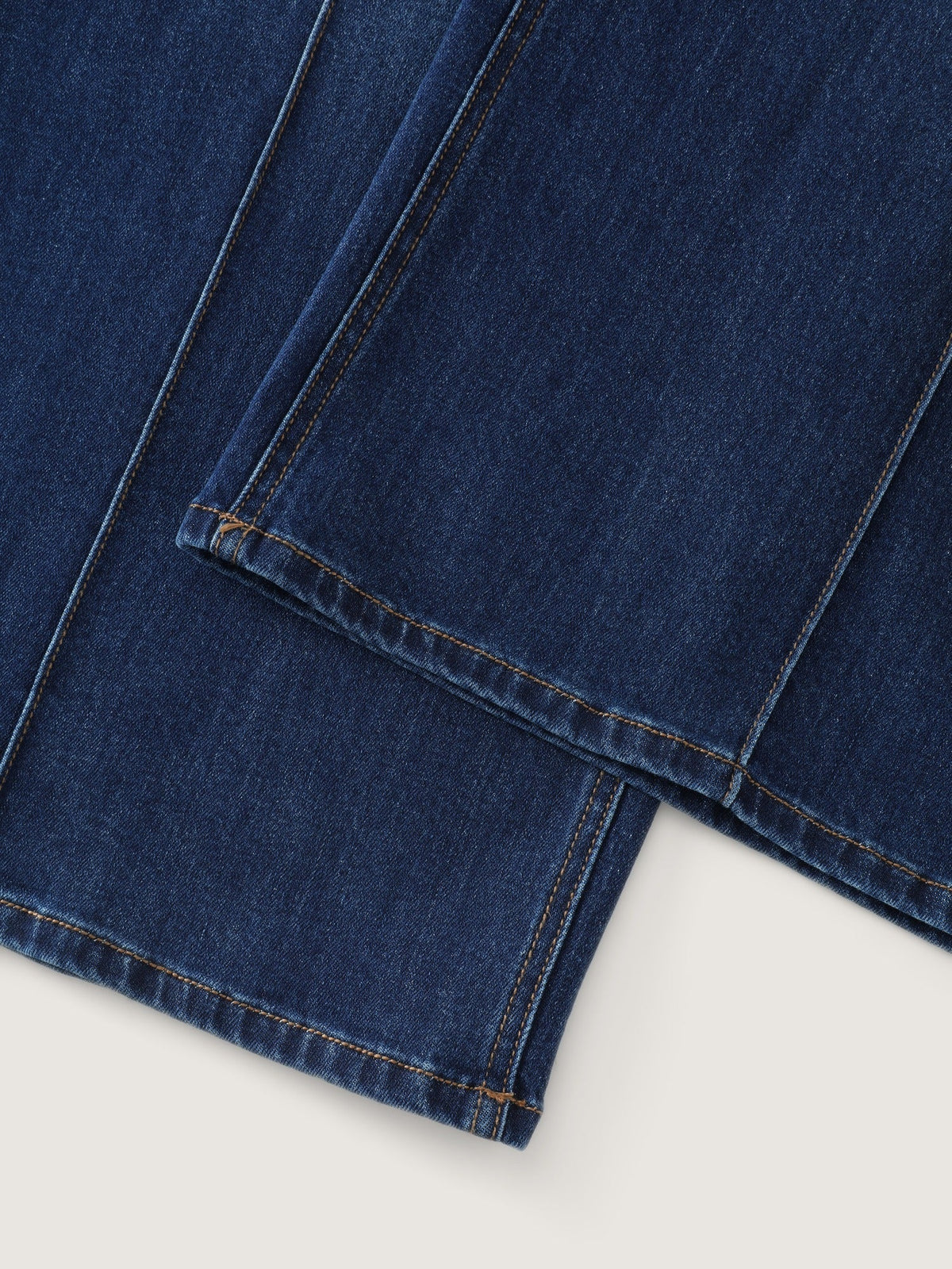 Stretchy Wash Vertical Seam Wide Leg Jeans