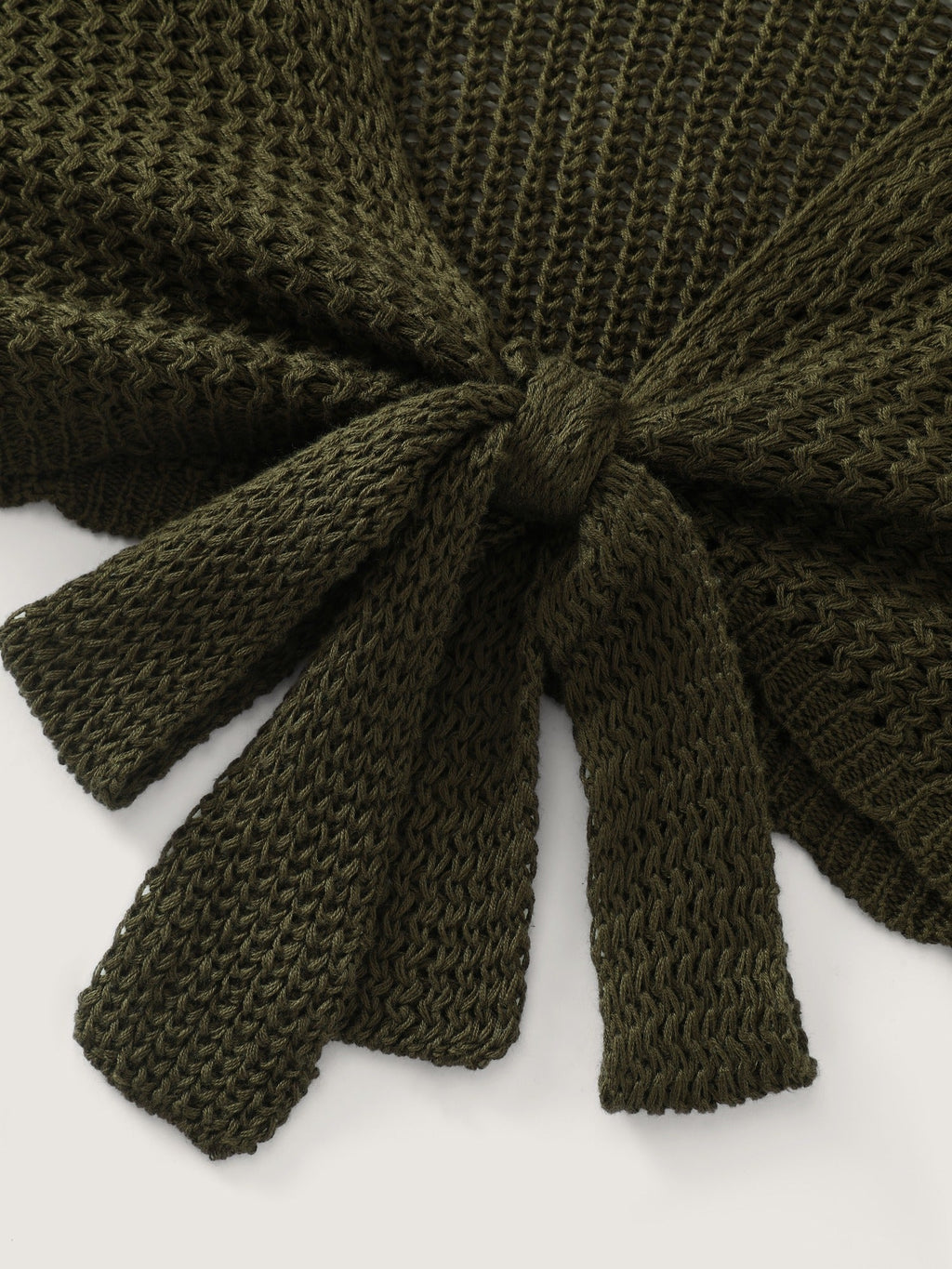Cut Out Front Tie Cropped Cardigan