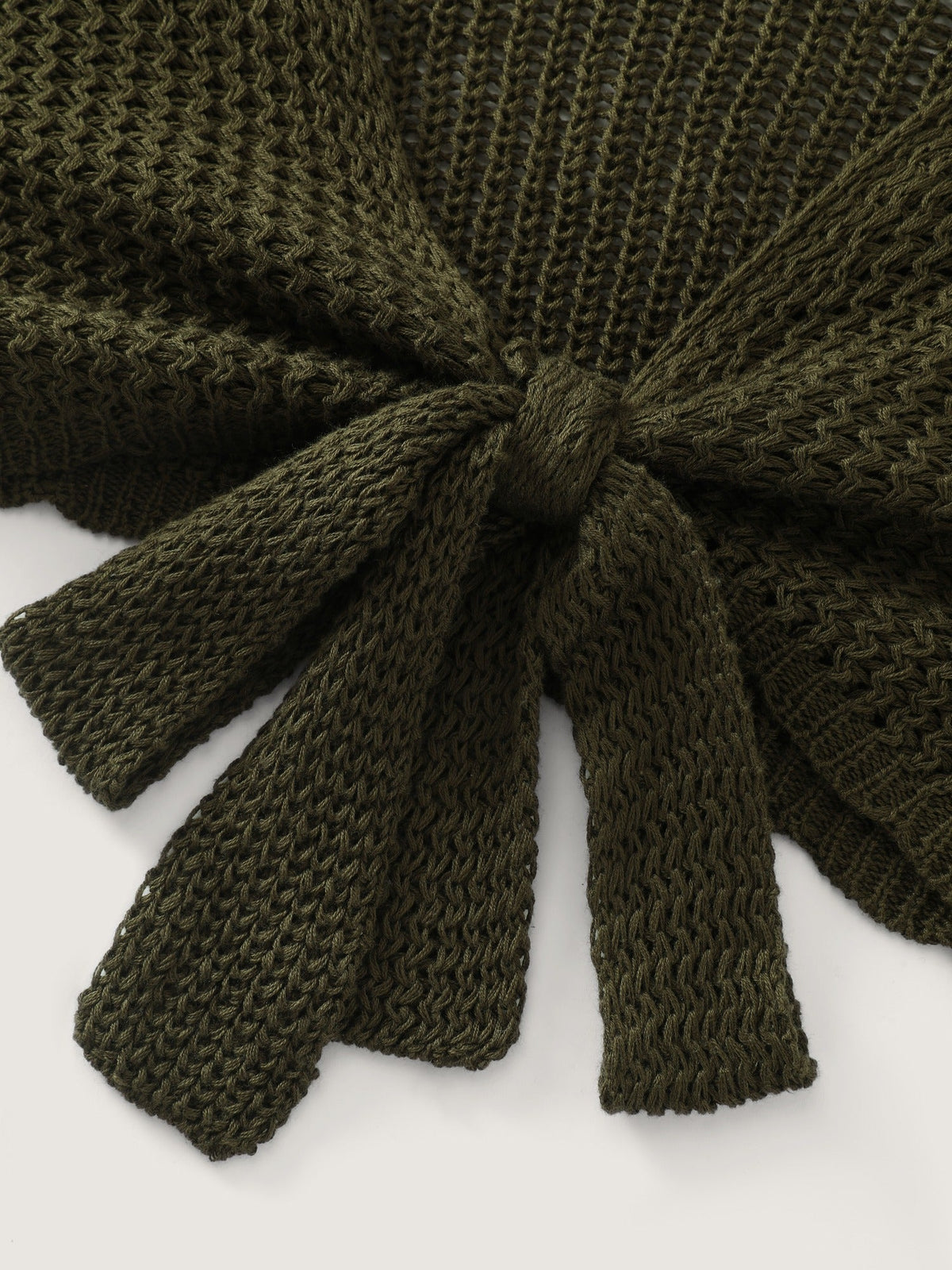 Cut Out Front Tie Cropped Cardigan