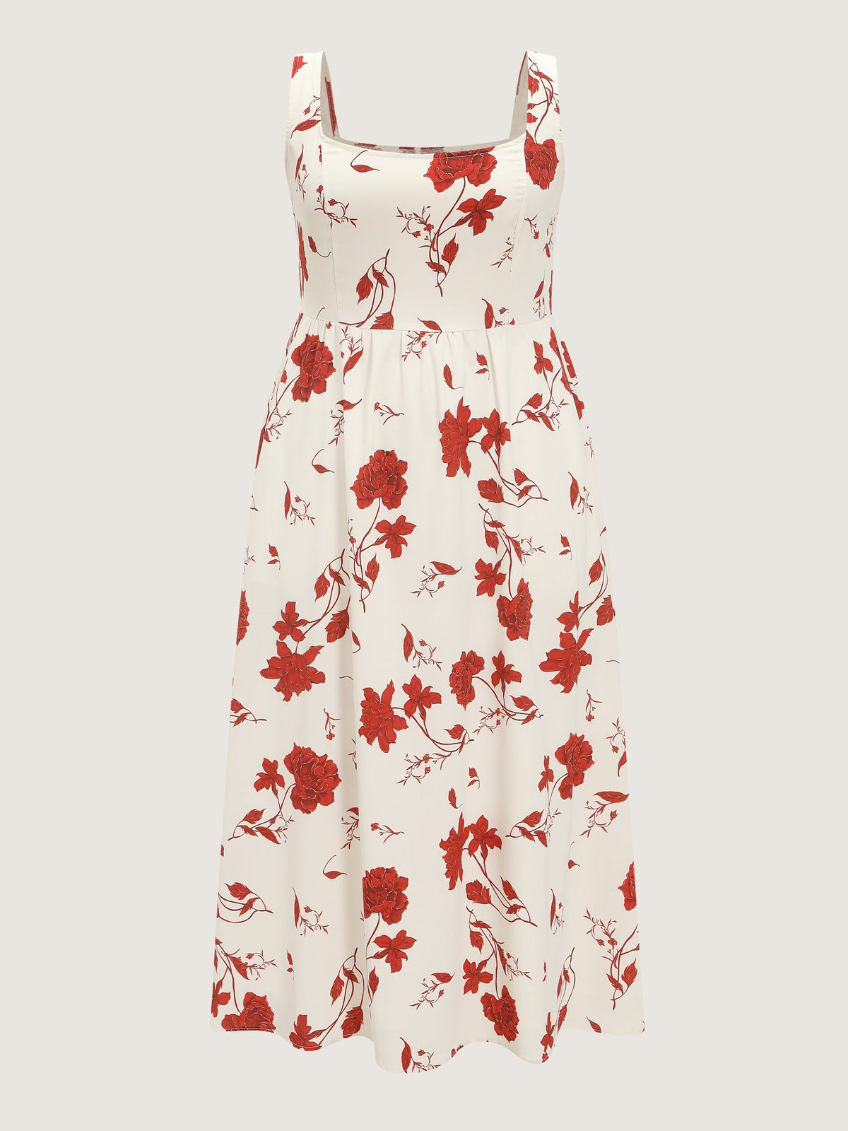 Floral Print Sleeveless Flowy Maxi Dress