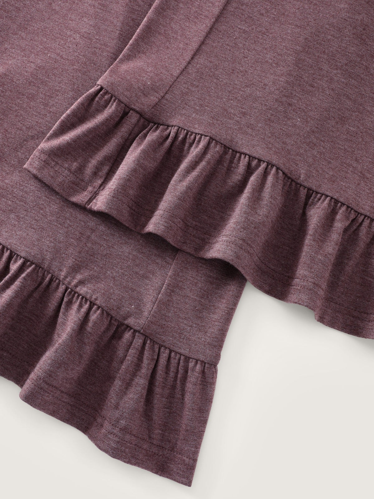 Supersoft Elastic Waist Ruffle Hem Wide Leg Pants