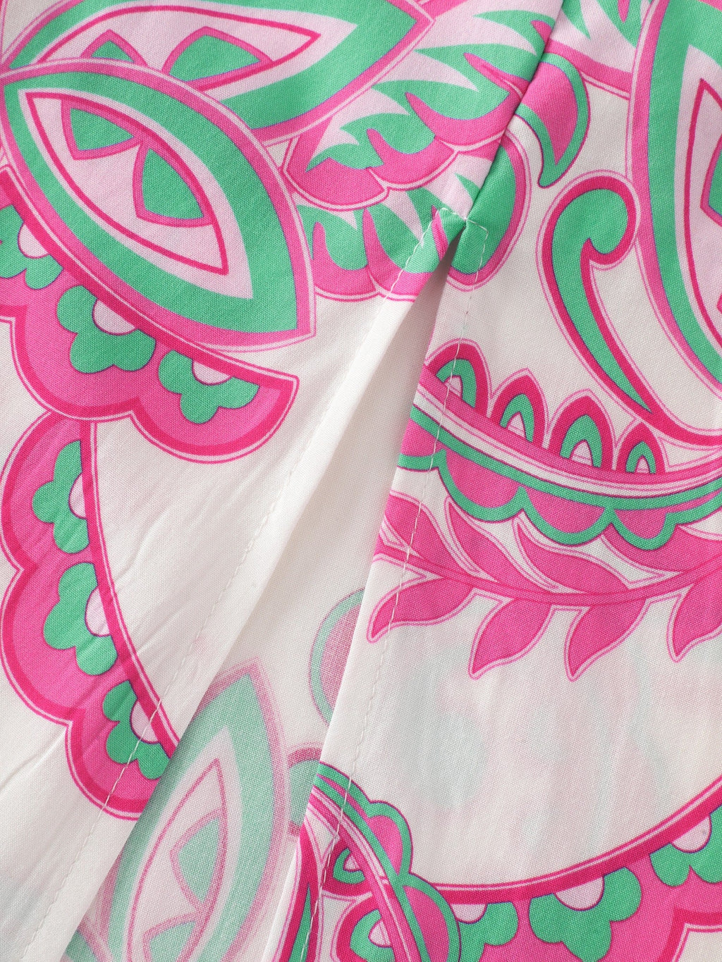 Supersoft Paisley Print Shirred Waist Adjustable Strap Maxi Dress