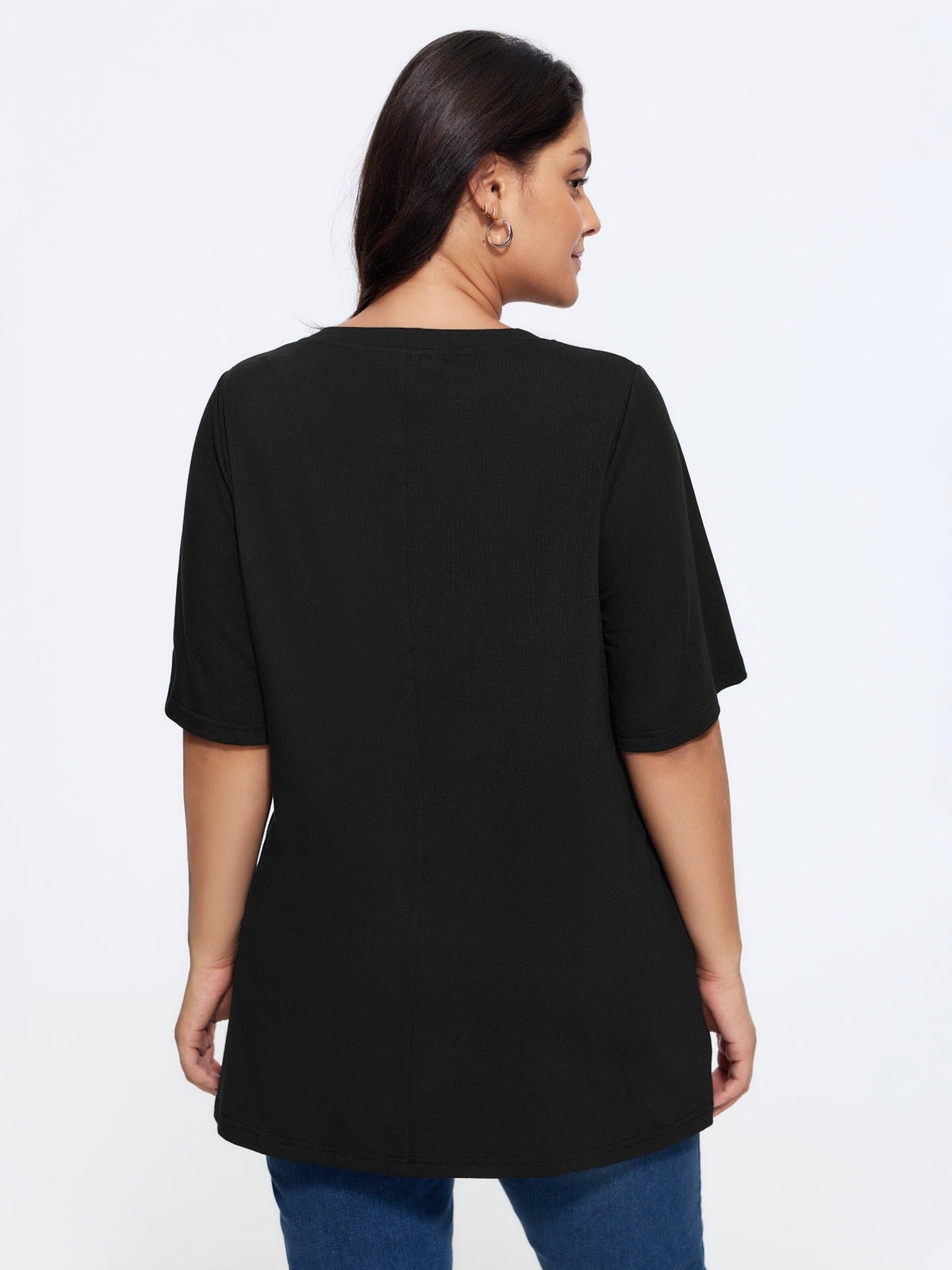 Supersoft Stretchy Front Pleat Loose T-Shirt