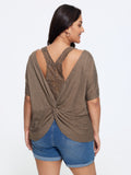 Supersoft V-Back Twist Lace Top