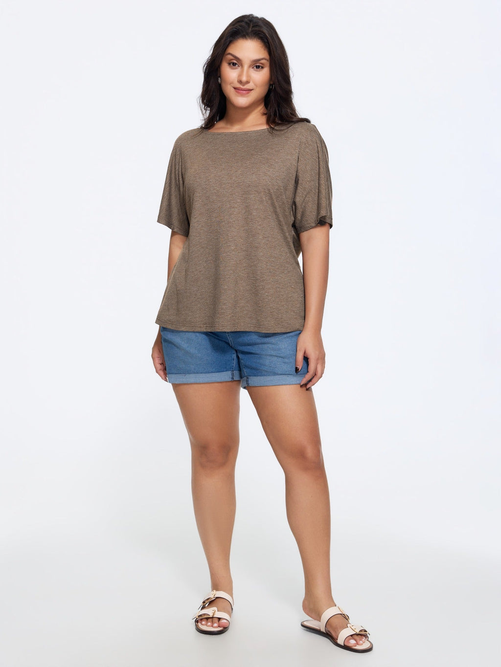 Supersoft V-Back Twist Lace Top